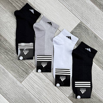 Шкарпетки чоловічі спортивні бавовна сітка короткі Adidas, Туреччина, розмір 41-44, асорті, 12649