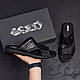 Чоловічі шкіряні літні шльопанці-сланці E-Series Black. Літні чоловічі ляпаси. Чоловіче взуття, фото 9