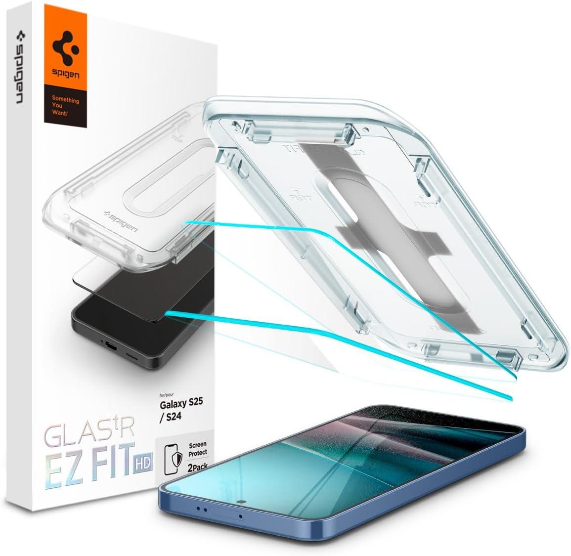 Захисне скло Spigen для Samsung Galaxy S25 - EZ Fit GLAS.tR (2 шт), Clear (AGL07440)