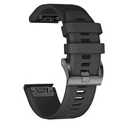 Силіконовий ремінець Primo для годинника Garmin Fenix 7 / Fenix 7 Pro / Fenix 8 47mm / Fenix E - Black