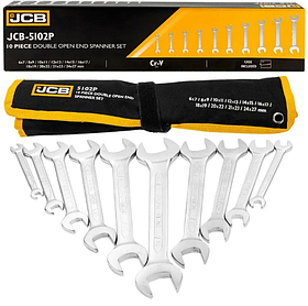 Набір рожкових ключів в чохлі 10 од. (6-27 мм) JCB Tools JCB-5102P
