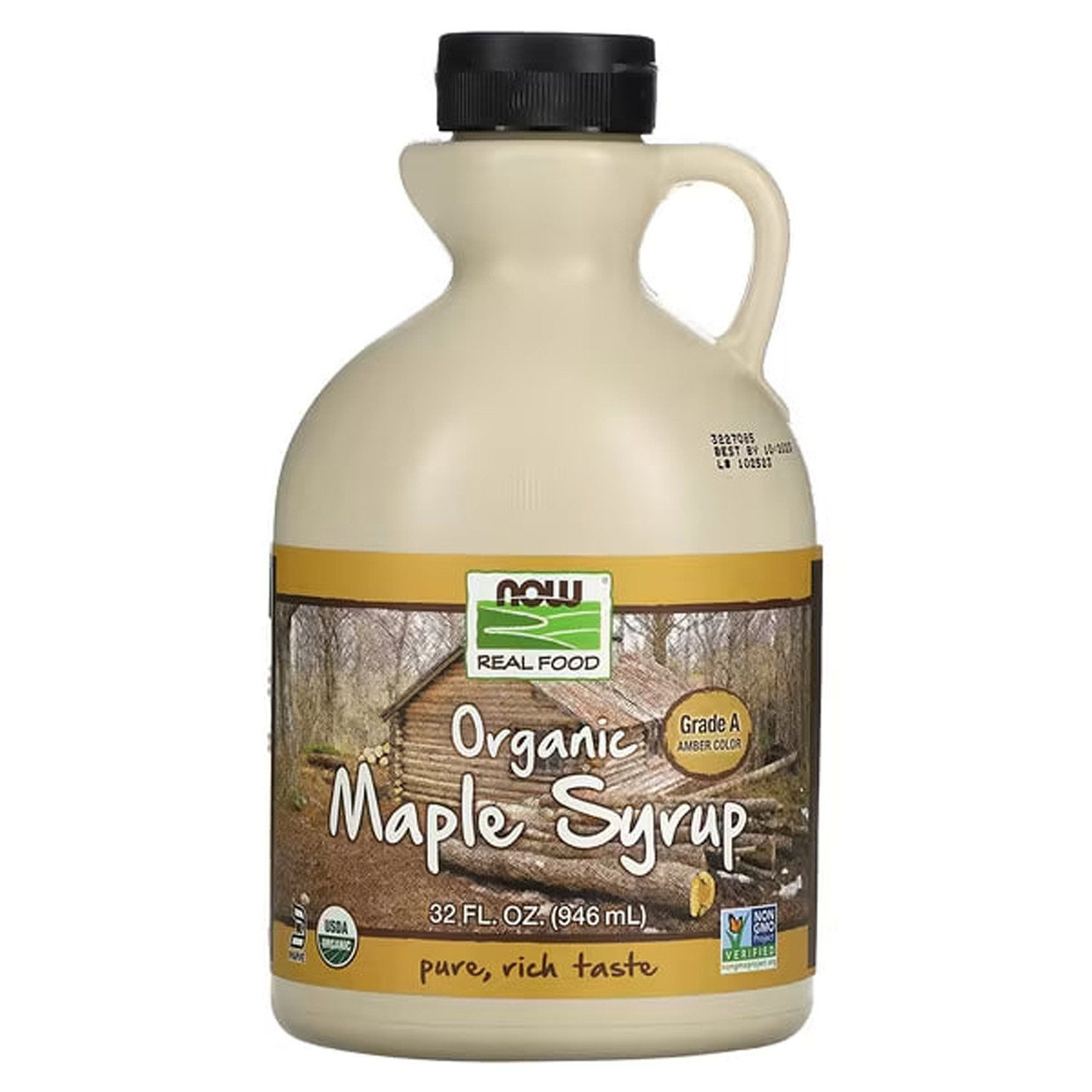 Кленовий сироп (бурштиновий), Maple Syrup, Now Foods, Real Food, органік, сорт А, 946 мл, фото 1