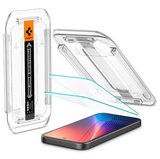 Захисне скло Spigen для Google Pixel 9a - EZ FIT GLAS.tR (2 шт), Clear (AGL08938)