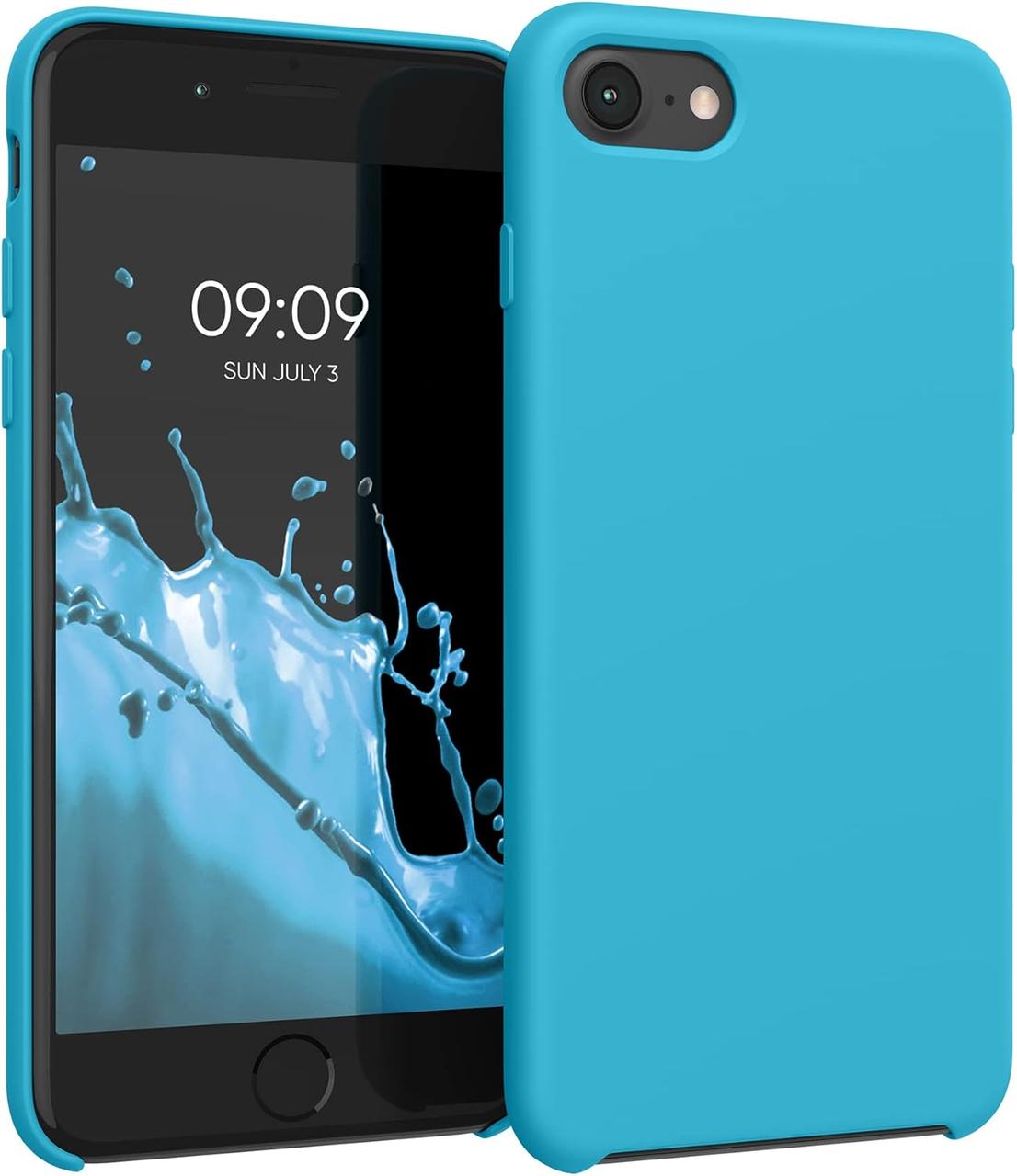 Чохол для iPhone SE 2022 / SE 2020 / 8 / 7 - Cиліконовий з мікрофіброю, Blue (16), фото 1