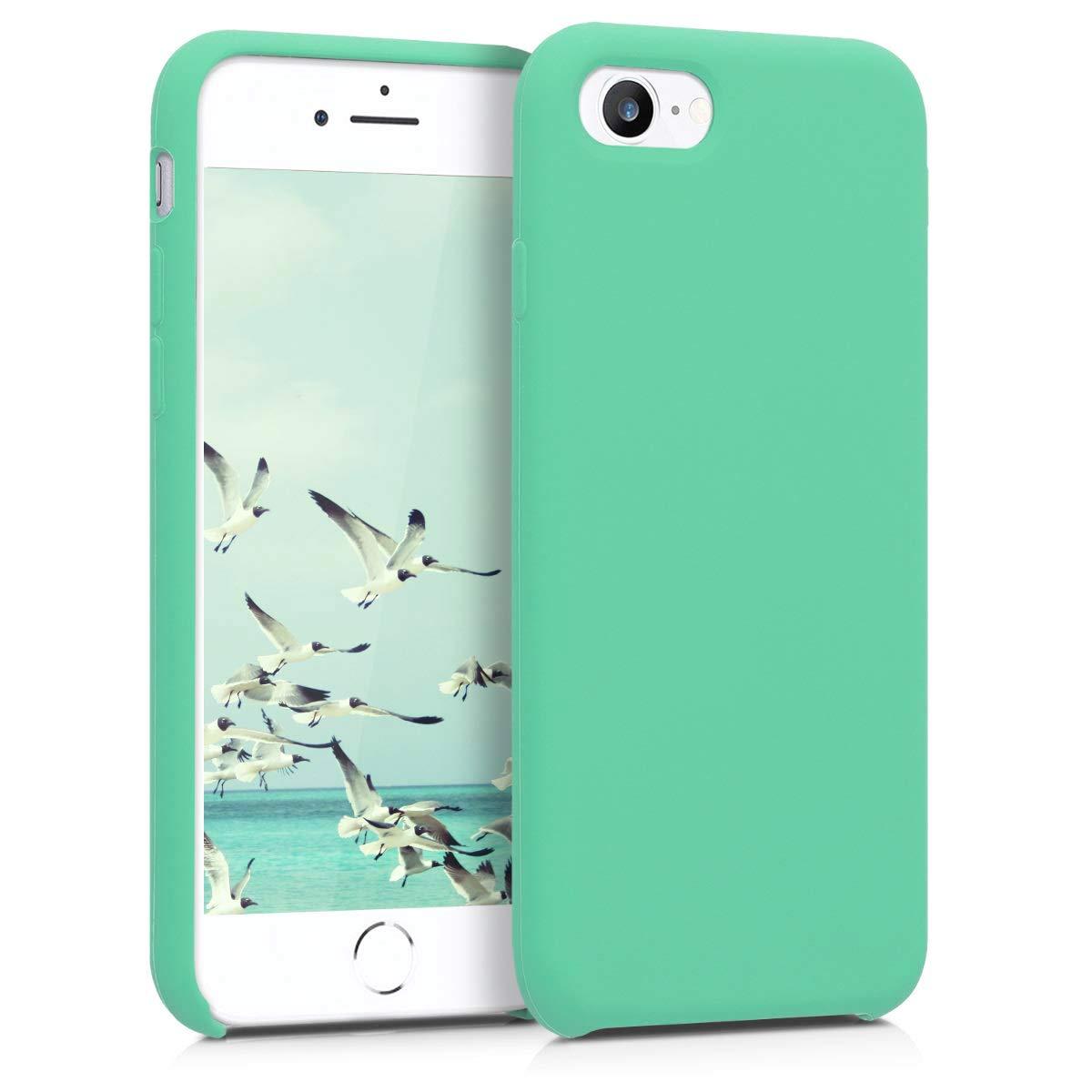 Чохол для iPhone SE 2022 / SE 2020 / 8 / 7 - Cиліконовий з мікрофіброю, Mint (1)