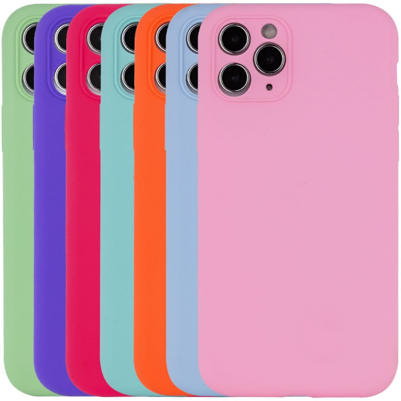 Cиліконовий чохол для iPhone 11 Pro - Full Camera з мікрофіброю (Лого), Різні кольори