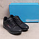 Чоловічі шкіряні кросівки 600, чоловічі спортивні шкіряні туфлі чорні, кеди повсякденні. Чоловіче взуття, фото 7