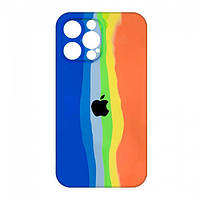 Силіконовий чохол для iPhone 13 Pro - Rainbow, Різнокольоровий / Синій