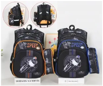Рюкзак шкільний міський 42*31 см з щільною спинкою принт Мотоцикл в різних варіантах Lju
