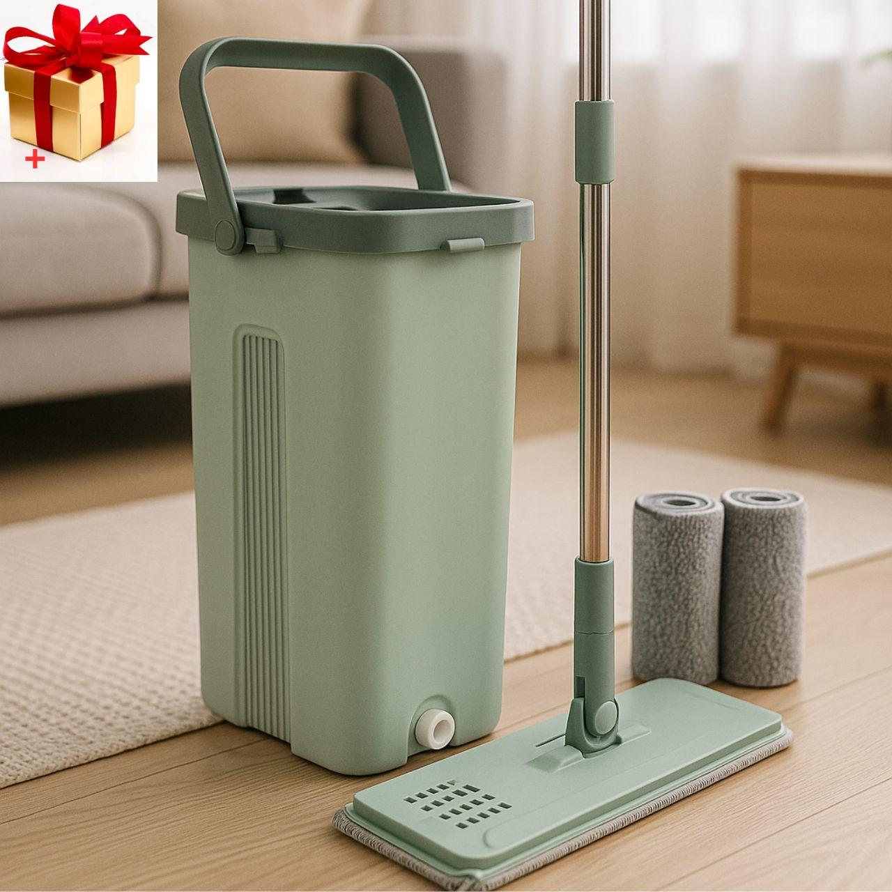 Швабра з відром  л Scratch Cleaning Mop зі складаною ручкою та системою віджимання насадки мікрофібри