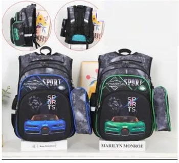 Рюкзак шкільний міський 42*31 см з пеналом та щільною спинкою принт Авто в різних варіантах Lju