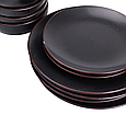 УЦІНКА Столовий сервіз керамічний на 4 персони 16 предметів Чорний, фото 4