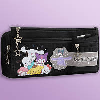 Пенал шкільний Куромі для дівчаток в школу Місткий дівчачий дитячий пенал для ручок олівців пензлів - не великий і не маленький