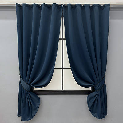 Комплект (2шт. 1,3х1,7м.) коротких штор із колекції "Bagema Rvs". Колір синій. Код 1474ш 35-0351