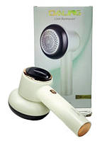 Машинка для стриження ковтунців DALING DL-2021 акумуляторна з дисплеєм для чищення одягу Біла