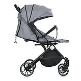 Коляска дитяча Bambi прогулянкова сіра M 5727-1 FLASH Silver Gray, фото 6