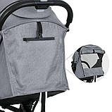 Коляска дитяча Bambi прогулянкова сіра M 5727-1 FLASH Silver Gray, фото 8