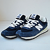 Чоловічі кросівки New balance 574 blue nb classic Нью Баланс  сині замшеві весна літо осінь, фото 3