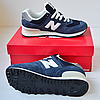 Чоловічі кросівки New balance 574 blue nb classic Нью Баланс  сині замшеві весна літо осінь, фото 9