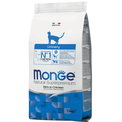 Сухий корм для кішок Monge Cat Urinary зі смаком курки і рису 1.5 кг (8009470011914)
