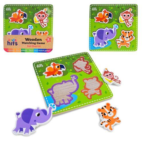 Іграшка дерев'яна Рамка-вкладиші Зоопарк 15 х 15 см, фото 1