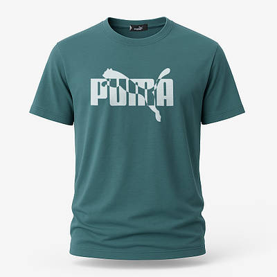 Чоловіча футболка Puma бірюзового кольору