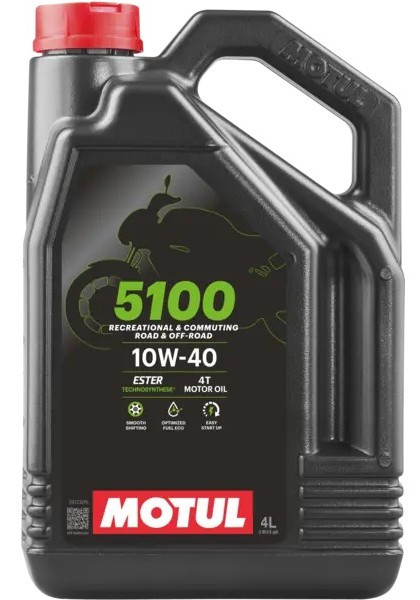 Масло моторне для мотоцикла Motul 5100 10W40 4T, 4л