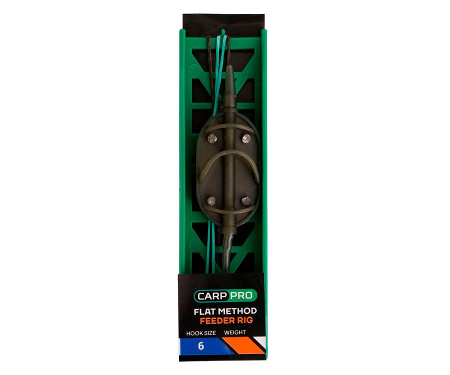 Готова оснастка на льодкорі Carp Pro Flat Method Feeder No6 80г
