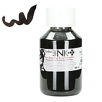Туш водостійка кольорова для малювання та каліграфії INDIAN INK №8 ЧОРНА 100 мл, RENESANS RENTUSZ100_8