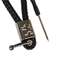 Брелок для ключів авто Peugeot з якісної плетеної еко-шкіри з лого Пежо 29196, фото 4