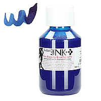 Туш водостійка кольорова для малювання та каліграфії INDIAN INK №4 СИНЯ 100 мл, RENESANS RENTUSZ100_4