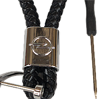 Брелок для ключів авто Opel з якісної плетеної еко-шкіри з лого Опель 29196, фото 3