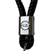 Брелок для ключів авто Opel з якісної плетеної еко-шкіри з лого Опель 29196, фото 2