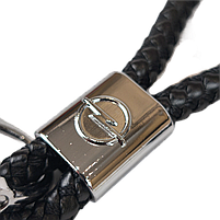 Брелок для ключів авто Opel з якісної плетеної еко-шкіри з лого Опель 29196, фото 4