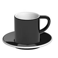 Чашка Loveramics Bond Espresso Cup & Saucer 80 мл. Black з блюдцем
