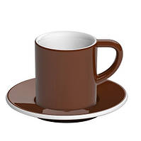 Чашка Loveramics Bond Espresso Cup & Saucer 80 мл. Brown із блюдцем