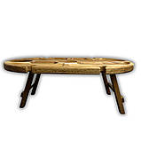 Винний столик-менажниця, дуб, 50*30*17 см, овальний №2, фото 2