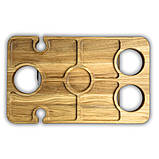 Пивний столик-менажниця, дуб, 50*30*17 см, прямокутний №2, фото 2