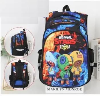 Рюкзак шкільний міський 41*30 см з щільною спинкою принт BS у різних варіантах Lju