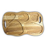 Столик-менажниця дерев'яний, дуб, 50*30*17 см, фігурний, фото 2