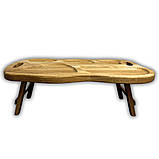 Столик-менажниця дерев'яний, дуб, 50*30*17 см, фігурний, фото 3