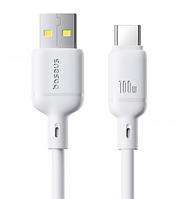 Кабель Type-C 1.0 m Baseus Silky Series (P10377703213-00) білий (коробка)