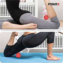 М'яч PowrX Fascia Ball, ергономічної форми, зі змінним кутом атаки для напружених м'язів, масажний м'яч, вигот, фото 4