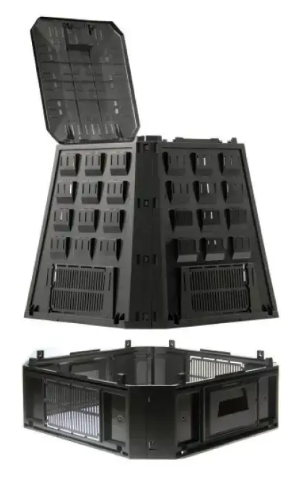 Компостер садовий пластиковий Prosperplast Evogreen 630 л чорний контейнер для компосту PIKEV630C