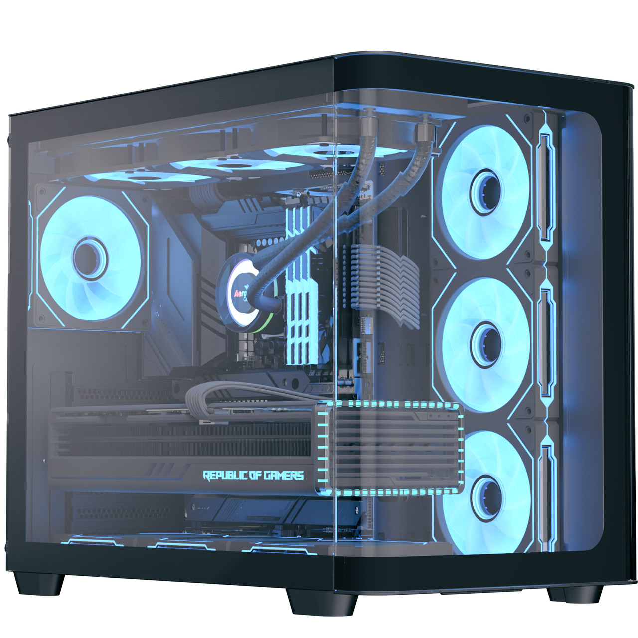 Корпус AeroCool P500C-G-BK-v1 (ACCM-PN01043.11) Black без БЖ, фото 1