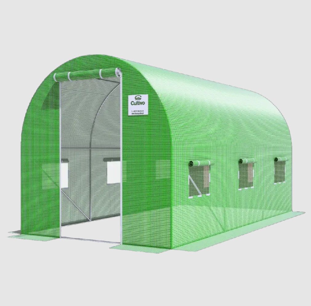 Садова теплиця парник Focus Garden 2×4×2 м зелена каркасна плівкова конструкція Польща, фото 1