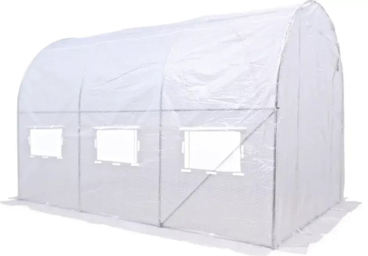 Садовий парник Focus Garden 2x3x2 м білий плівкова теплиця для дачі та городу Польща, фото 1