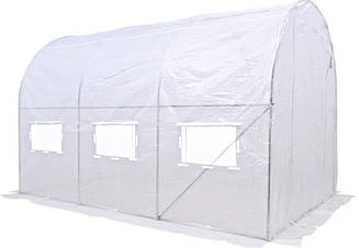 Садова теплиця Focus Garden 2x3.5x2 м біла парник плівковий Польща