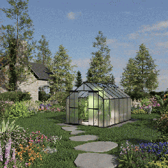 Садова теплиця парник Focus Garden Cultivo Gramen для дачі та городу 244x370 см чорна