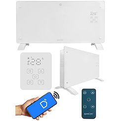 Скляний конвекторний обігрівач MalTec 110637 2000 Вт з Wi-Fi та пультом керування IP24